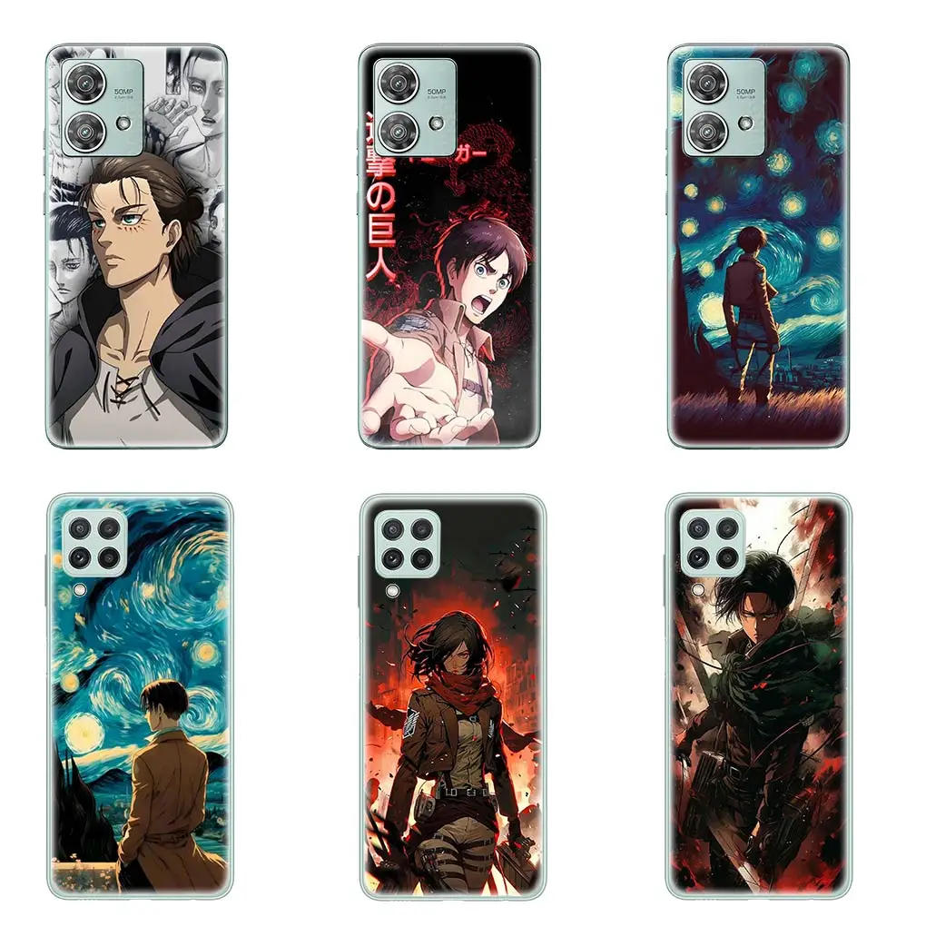 Attack on Titan Eren & Levi Soft Phone Cover