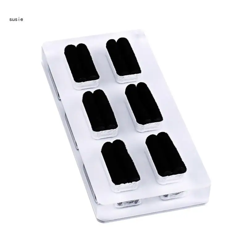 

X7YA Акриловая подставка для ювелирных изделий 6-значный держатель кольца для креативных ювелирных изделий