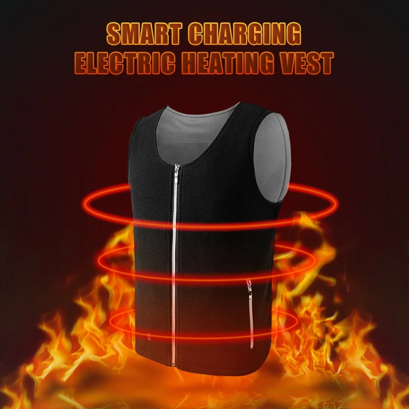 Heated Jacket 5 Ares Smart Electric Heating Vest USB Charging For Men Women Camping Traveling Outdoor Winter Body Warm