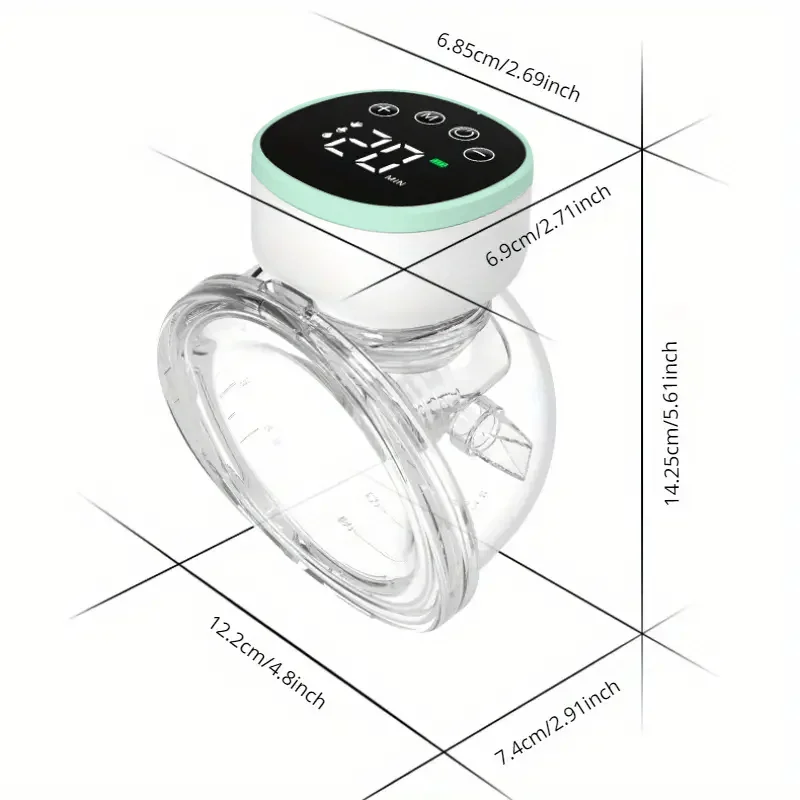 Electric Wearable Breast Pump Rechargeable Wireless Hands Free_voghion.com