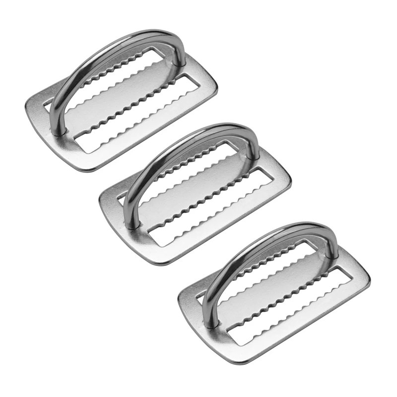 

3X 316 Stainless Steel D Ring Buckle Scuba Diving Weight Belt Keeper For 5Cm Weight Belt Surfing Swimming