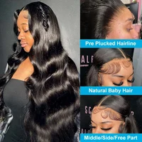 Wiggogo 30 40 Inch Loose Body Wave Lace Front Human Hair Wigs 13X6 Hd Lace Frontal Wig 13X4 Pre Plucked Wig For Black Women 2