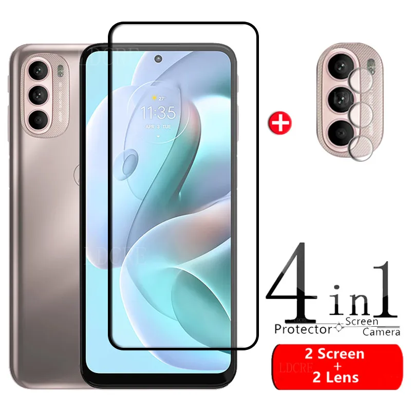 4-in-1 Tempered Glass Screen Protector & Lens Cover - 9H Full Glue Durability