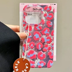 Vibrant Pink Blue Leopard Phone Case Cover - Samsung A34 (Ybaowt45)