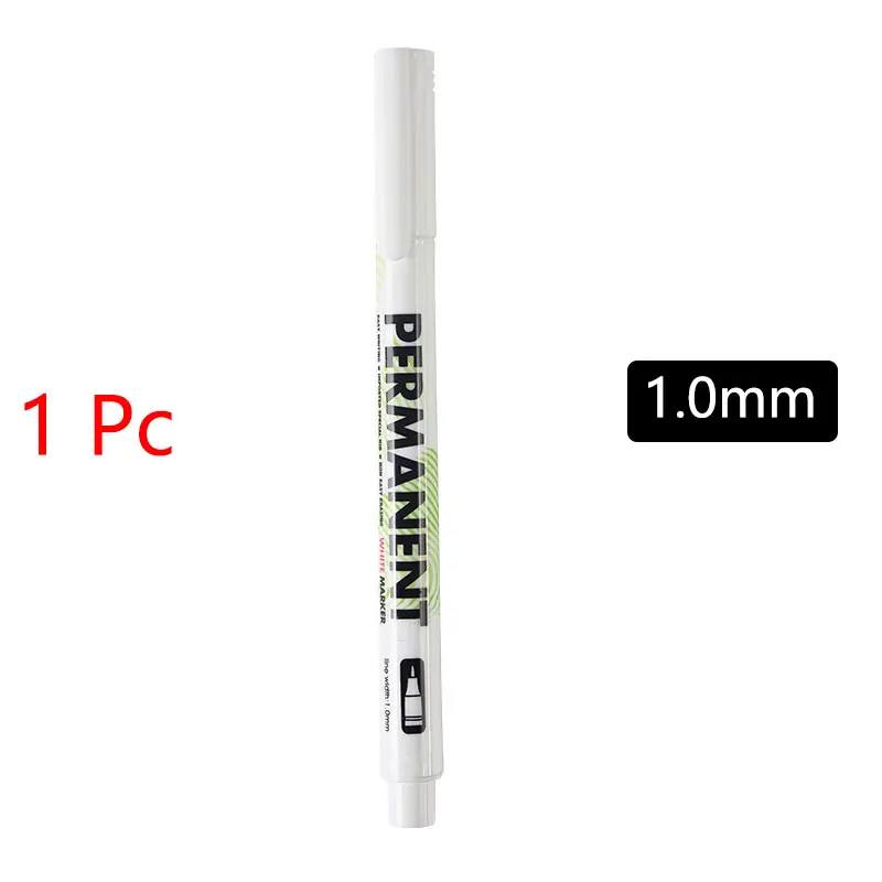 1pc White Marker Pen, Water-based Full White Highlighter Pen, 1.0mm Small  Tip, Waterproof, Special Waterproof For Woodworking Art Painting