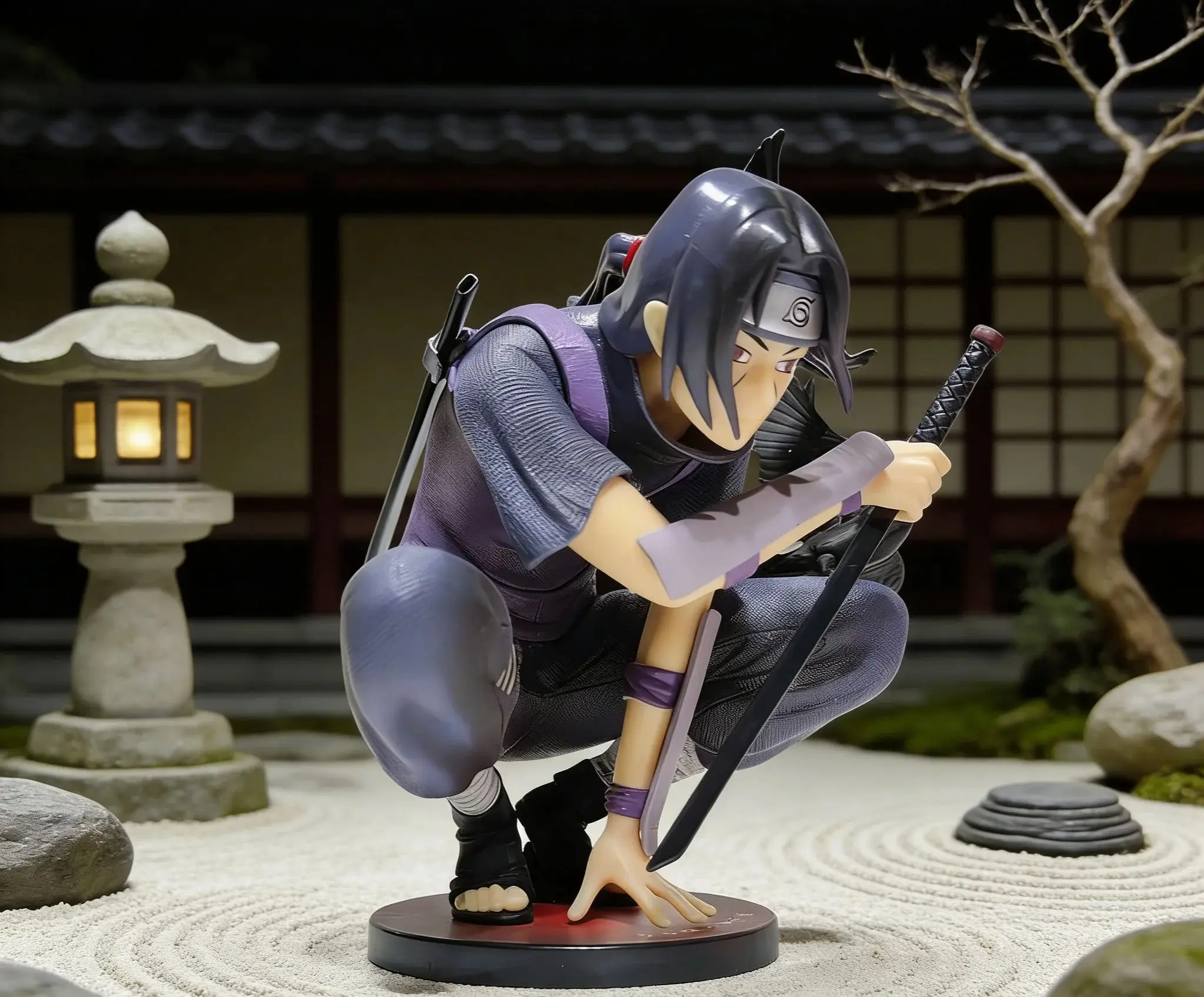 Naruto Uchiha Itachi Crouching Anbu Collector's Figurine Ornament