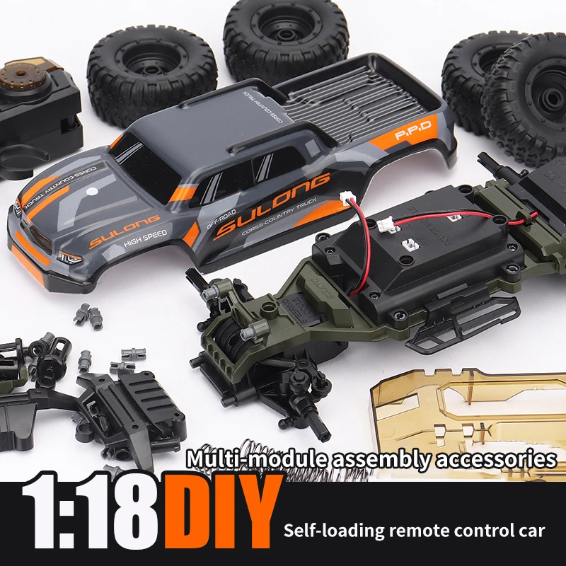 1:18 RC CAR DIY Assembly Stem Building Kit Toy Stunt Vehicle Off Road Climbing Simulation Model Car Electronic Gift for Kids Boy remote control lamborghini