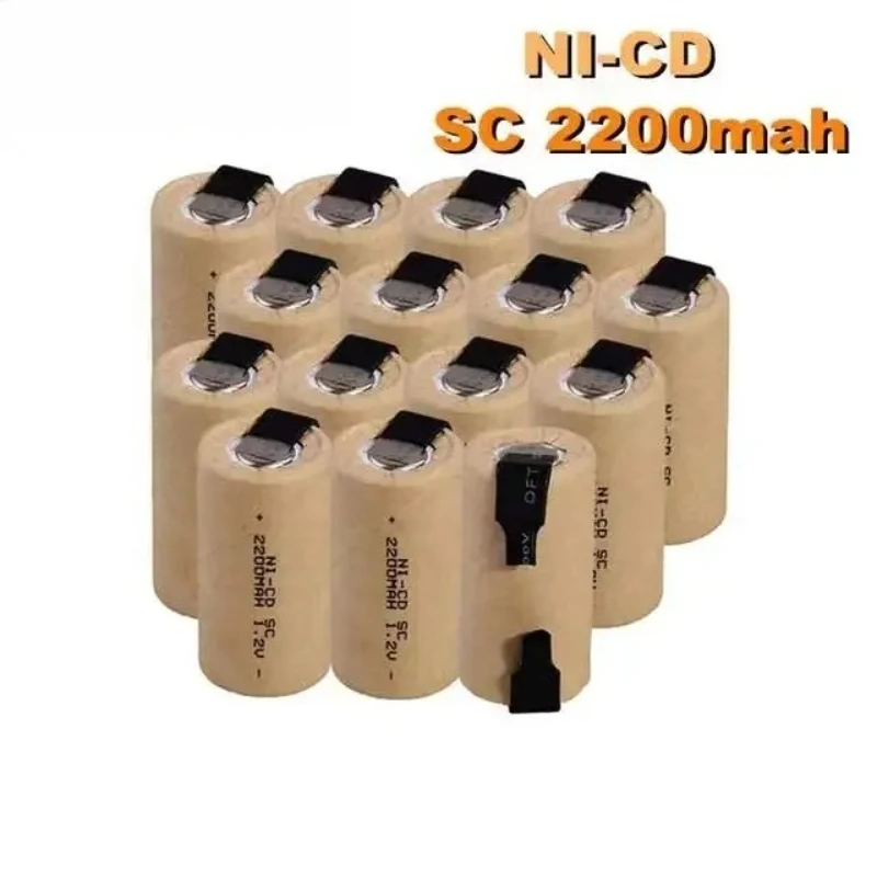 

Lowest Price 2-20 Piece SC Battery 1.2v Batteries Rechargeable 2200mAh Nicd Battery Power Tools Akkumulator