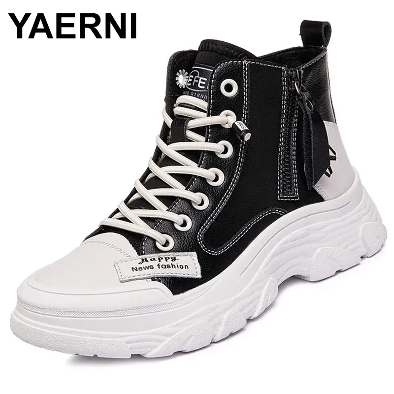 

Women British Style 2023 Winter Genuine Leather Women Booties Back Lace-up Platform Trend Women Ankle Boots women boots