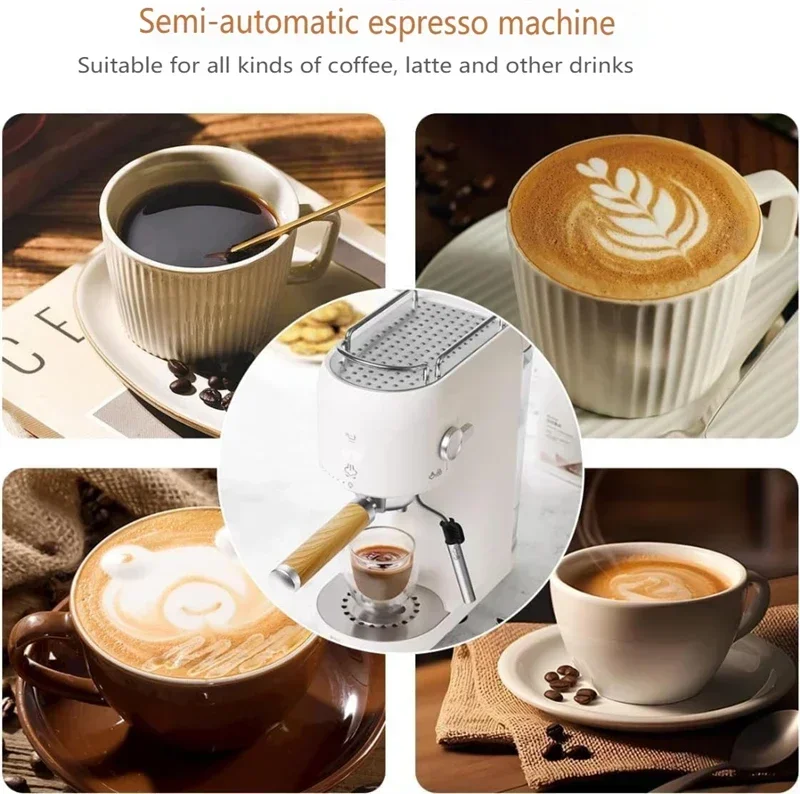 20 Bar halbautomatische Espressomaschine Pulver-Espressomaschine mit Dampfdüse Edelstahl-Cappuccino-Maschine Heißer Dampf – Detail 14