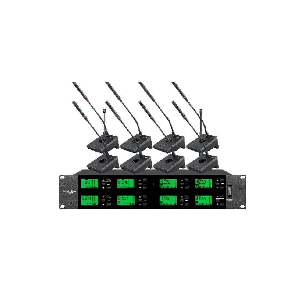UHF 무선 데스크탑 마이크, 전문 회의 시스템, 회의실용 구즈넥 마이크, 8 ..