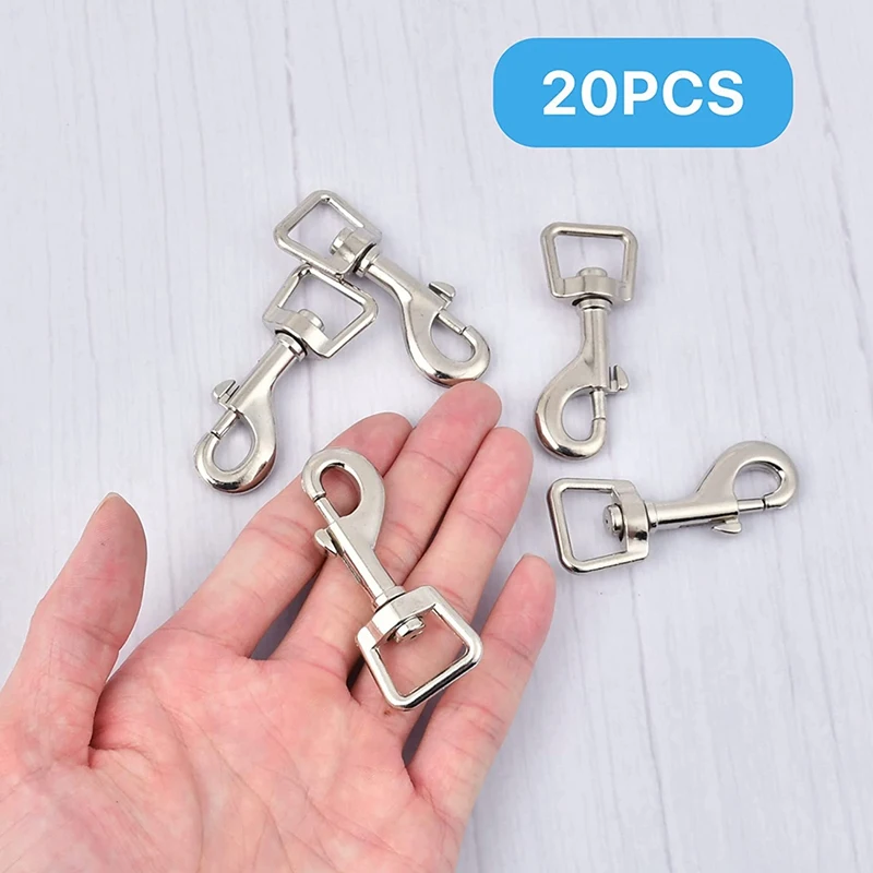 20Pc Snap Hooks for Dog Leash Collar Linking, Heavy Duty Swivel Clasp Eye  Bolt Buckle Trigger Clip for Spring Pet Buckle