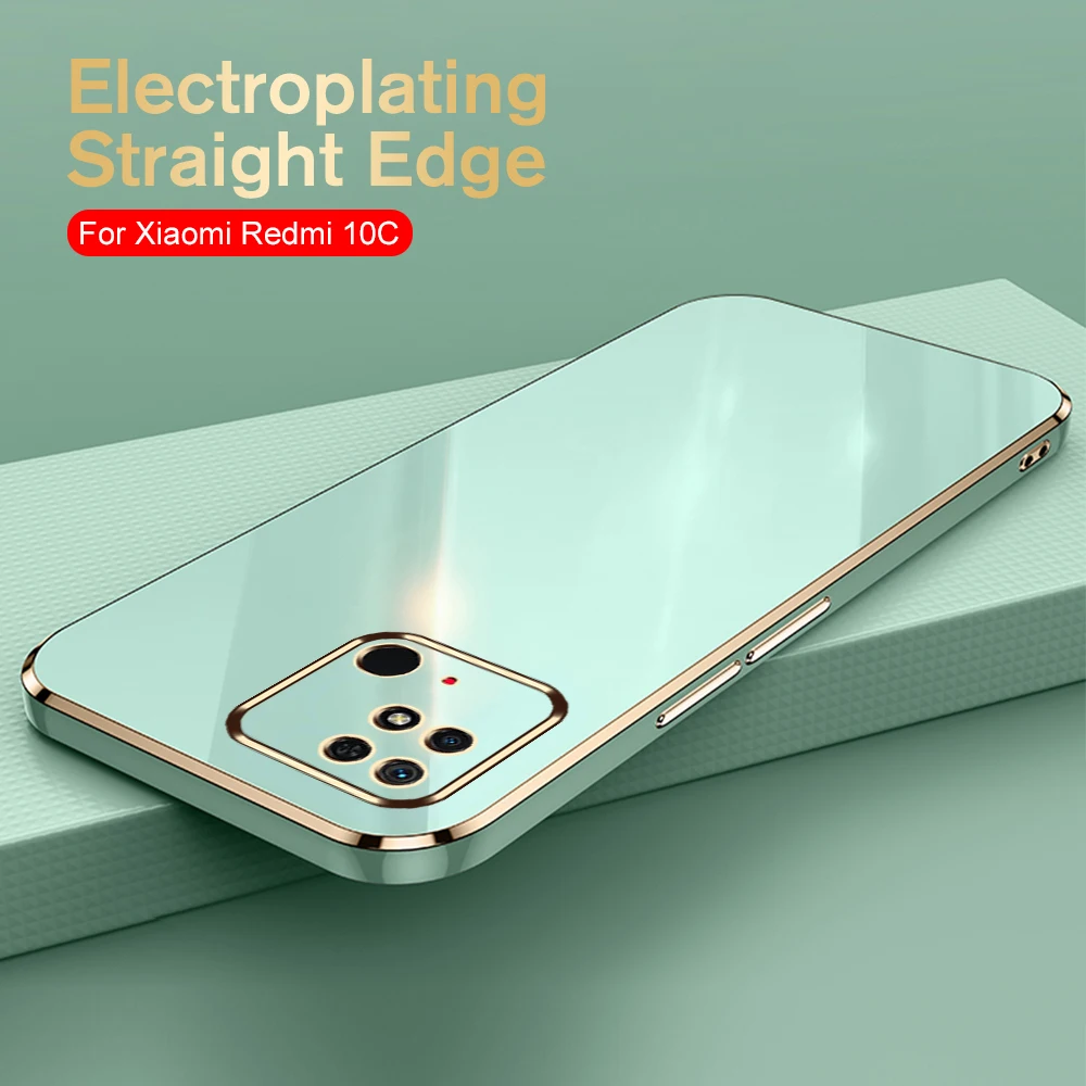 Plating Texture Case for Xiaomi Redmi 10C cover cases for Redmi 10C Redmi 10 C C10 Shockproof Phone Case_voghion.com