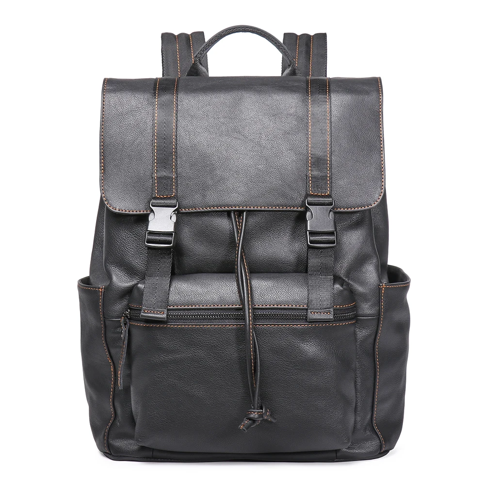LUOKIR Neue männer Echte Leder Rucksack Top Schicht Rindsleder Große Kapazität Computer Rucksack Lässig Reise Rucksack Schule Tasche – Detail 9