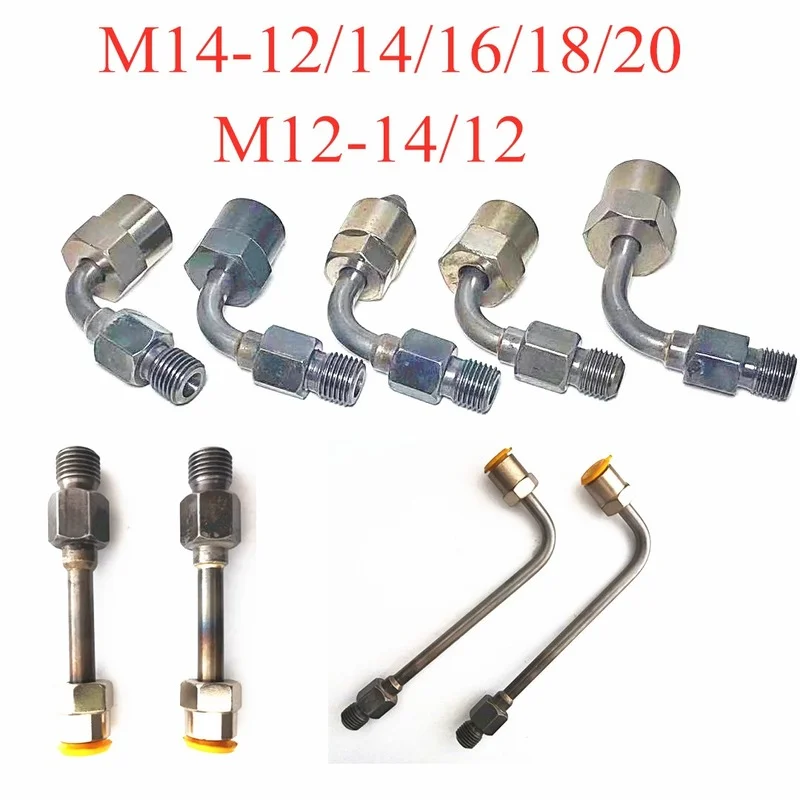 1PCS Outer Thread M12 M14 Diesel Common Rail Injector Tube Pipe Conversion Joint Repair Tool CRIN Test Bench fuel pipe repair tools