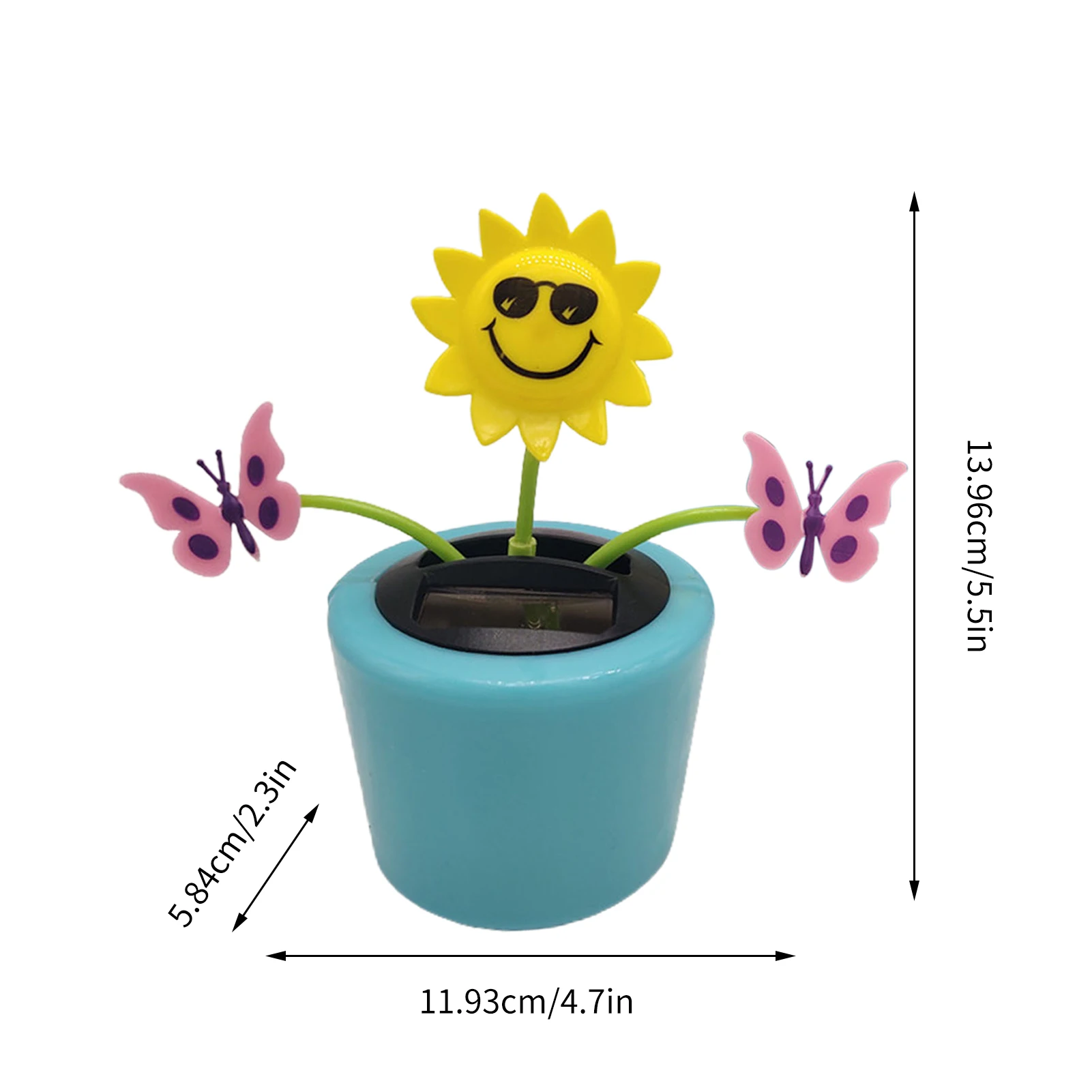 Solar Wackelfigur Blumen, Tanzende Blume Auto Armaturenbrett Deko