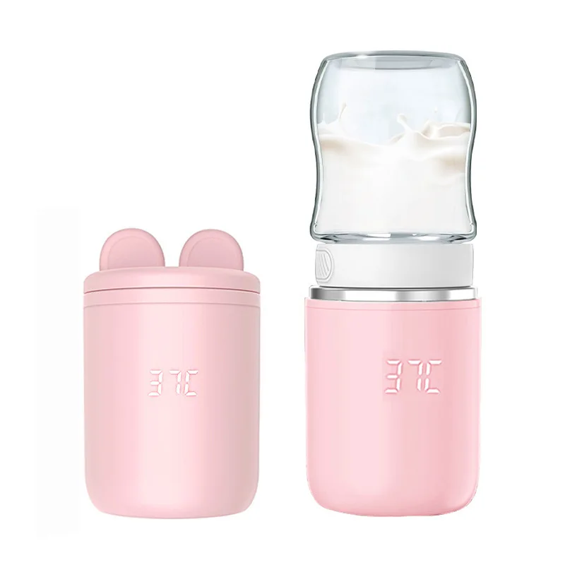 Portable Wireless Baby Milk Bottle Warmer Milk Heater Adjustable Temperature Waterproof Night Light with 39mm/50mm/56mm Adapters
