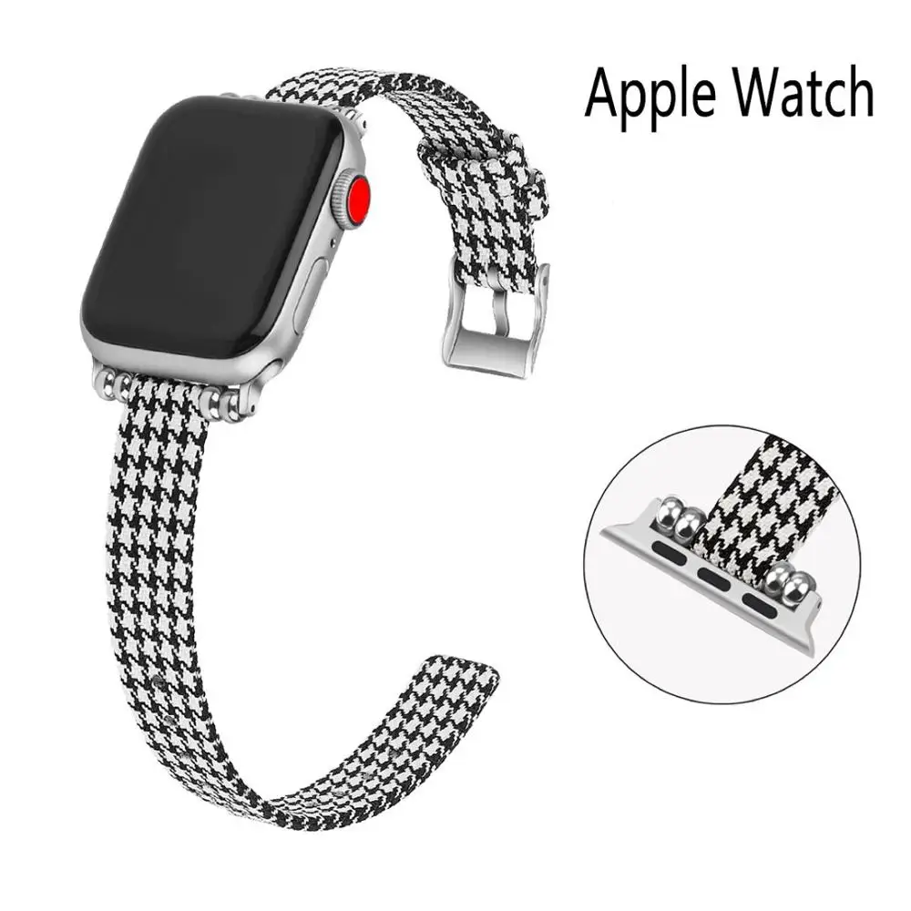 

Nylon Canvas Watchband for Apple Watch Ultra 49mm 8 7 45mm 41mm Women Jewelry Strap Bracelet Band for iwatch 6 5 4 SE 40mm 44mm