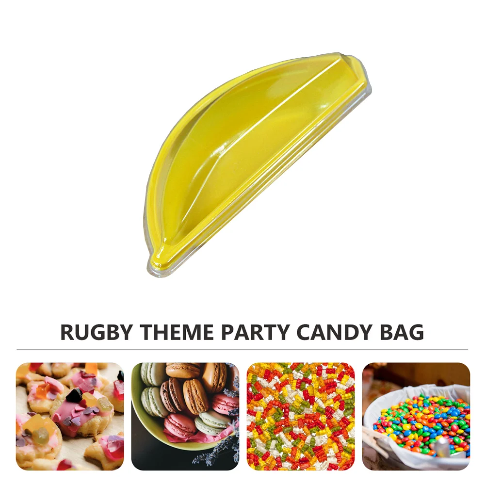 20 Pcs Banana Shape Plastic Packaging Boxes Clear Lid Dust Proof Food Safe Sweets Cake Cookie Candy Dessert Cases Transparent