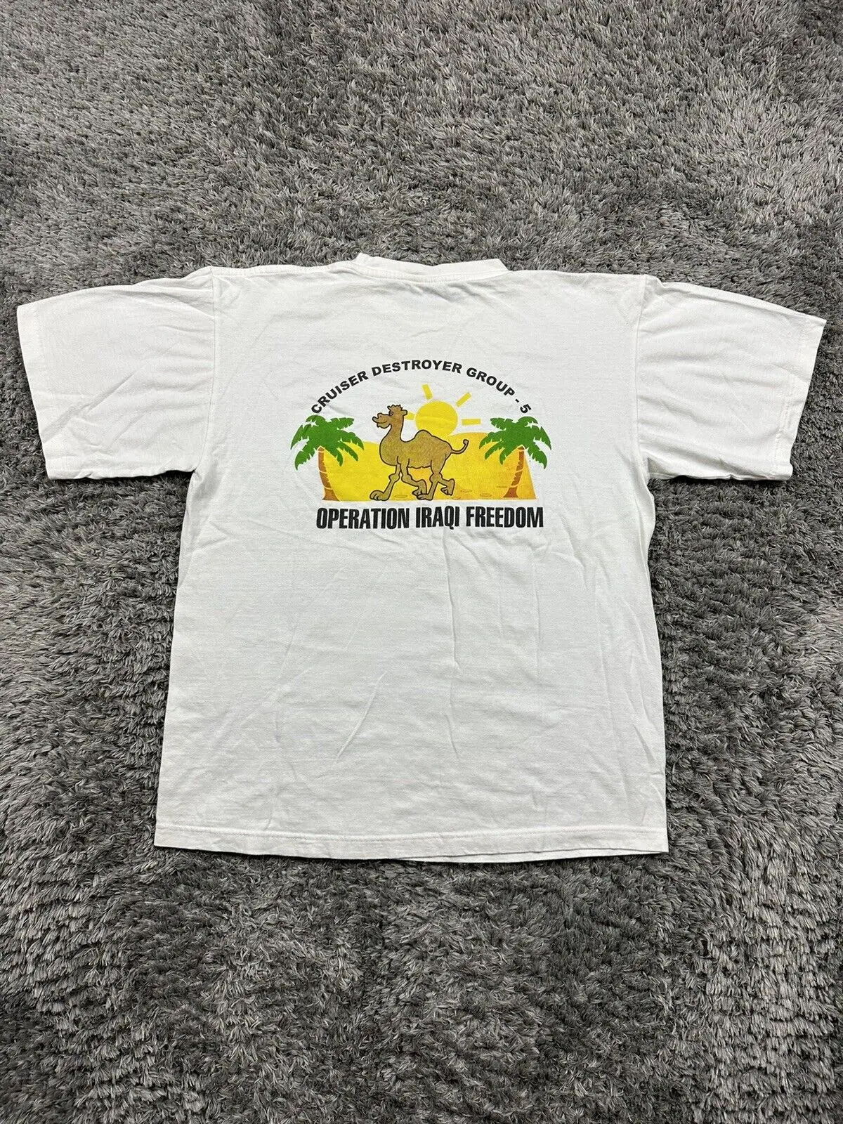 Funzionamento Vintage Iraq Freedom Cruiser Destroyer Group 5 West Pac 2003 T Shirt Maniche Lunghe