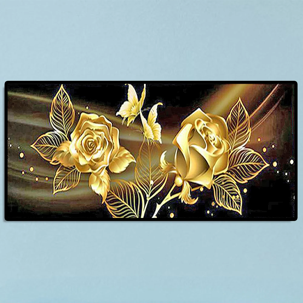 DIY 5D Rose Flower Full Diamond Picture Handmade Mosaic Round Drill Home Decor