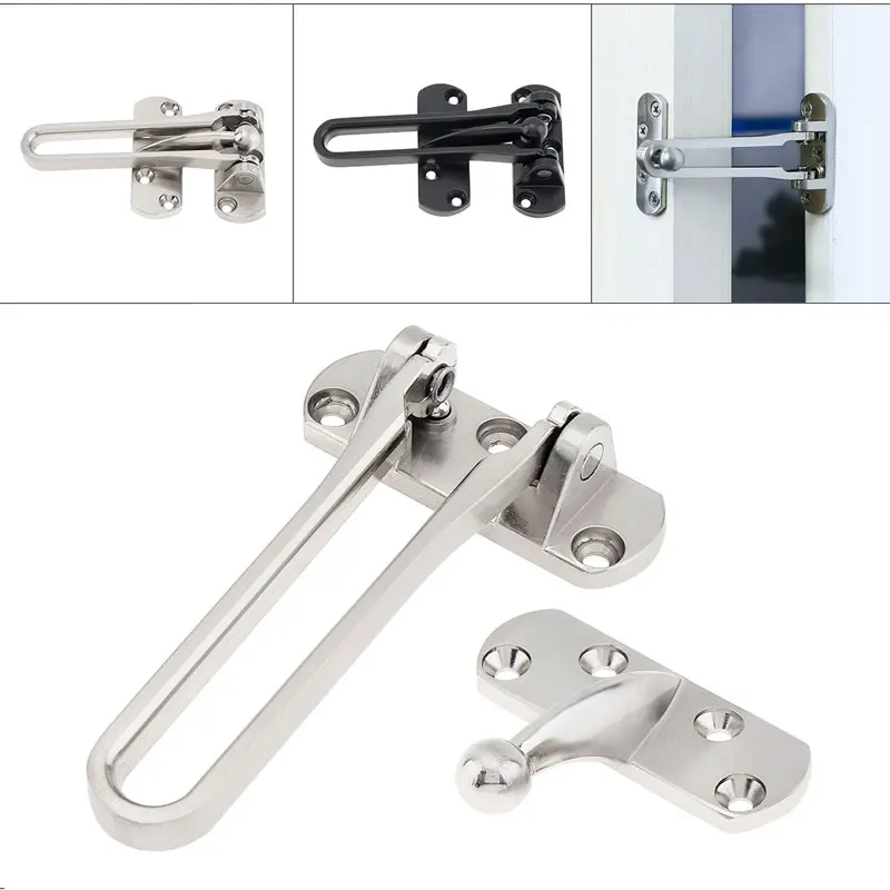 door chain lock Door Bolt Home Anti-theft Room Door Bar Lock Latch for Home & Hotel Security Chain Lock U Swing Front