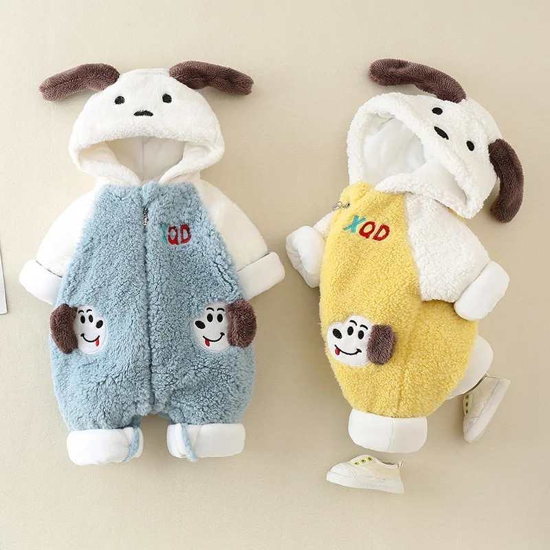 Baby Onesie Autumn and Winter Boys and Girls baby clothes Cotton-Padded Suit Thickened Warm Winter Hooded outerwear