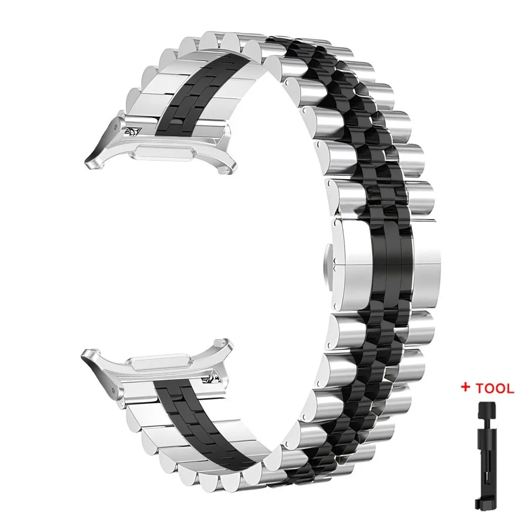 Premium Stainless Steel Watch Strap - Quick Fit Metal Band, No Gaps Design