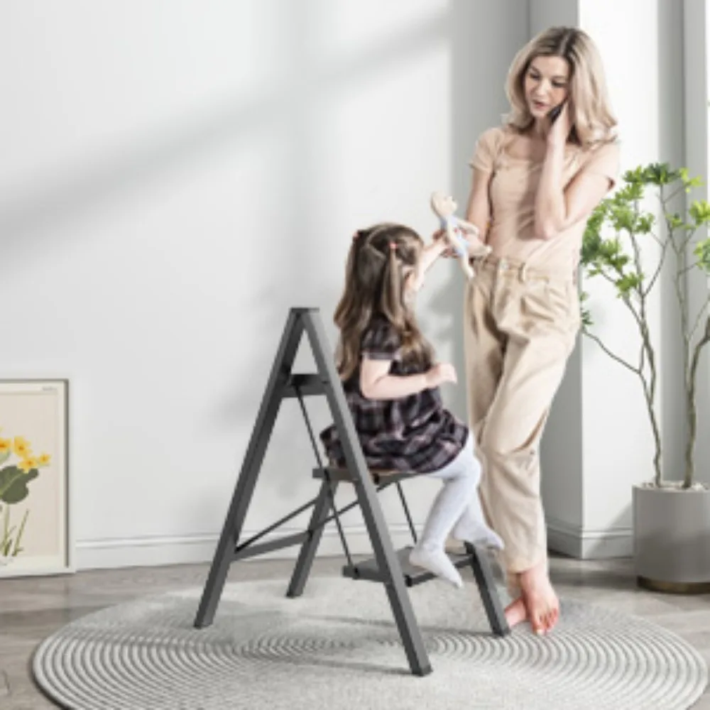 Folding Lightweight Stepladder Step Ladder Simplicity Thick Portable Home Ladder MultiPurpose Pedal Kitchen