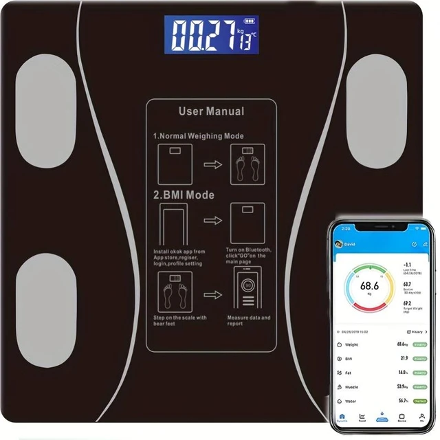 Bluetooth Body Fat BMI Scale-weight loss scale-The Exceptional Store