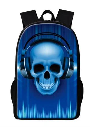 Cool Skull Backpacks for Girls Floral Unique School Bags Casual for Boys Bookbags College Students Multifunctional Backpacks