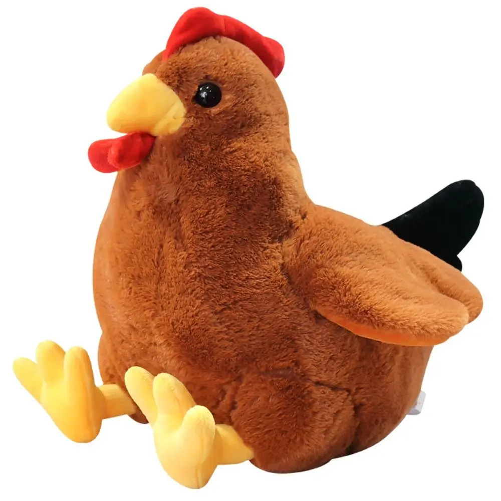 PP Cotton Simulation Chicken Plush Toy Rooster Fluffy Chick Doll Throw Pillow Hen Comfortable Chicken Plush Dolls