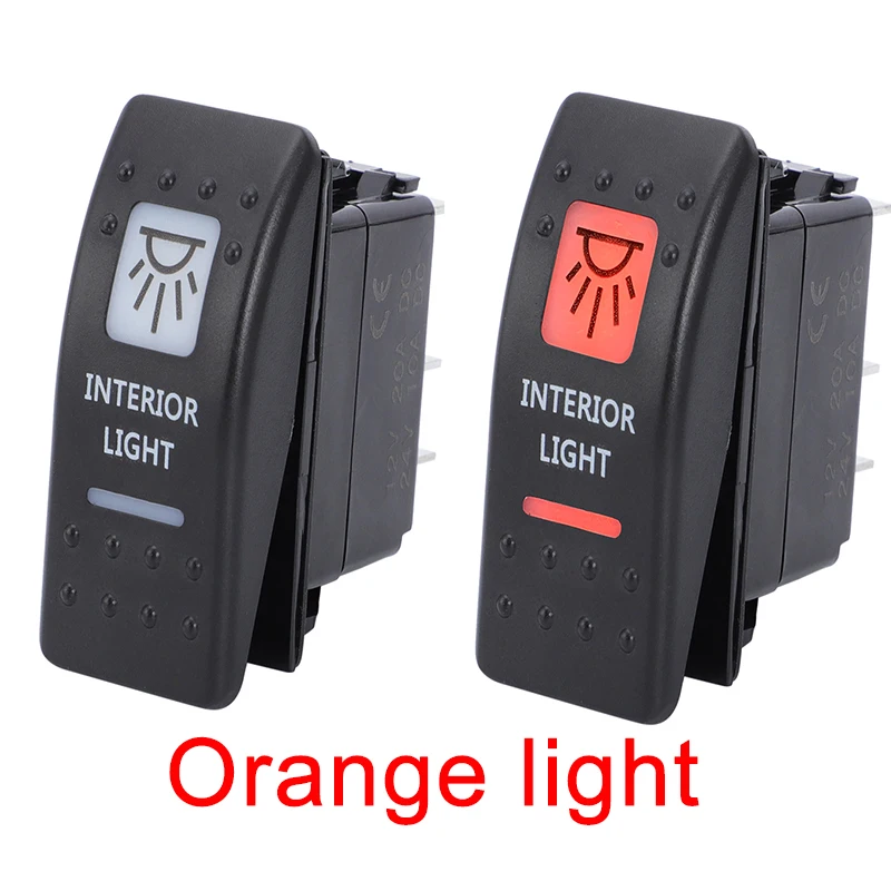 Rocker Switch Interior Light For Can-Am Mavericks Commanders And Defenders Fit ATV UTV Orange Amber Switch Backlights Five types