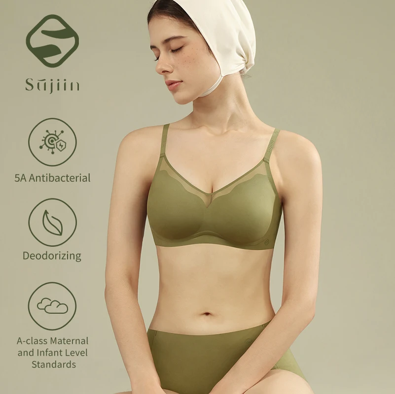 Seamless Bra Women's Push Up Wireless Everyday Supportive Lift Thin Breathable Bralette