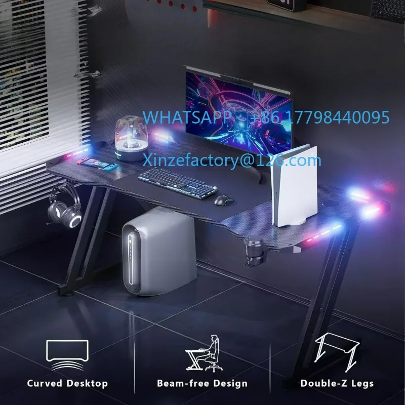 مكتب ألعاب LED قابل للتعديل