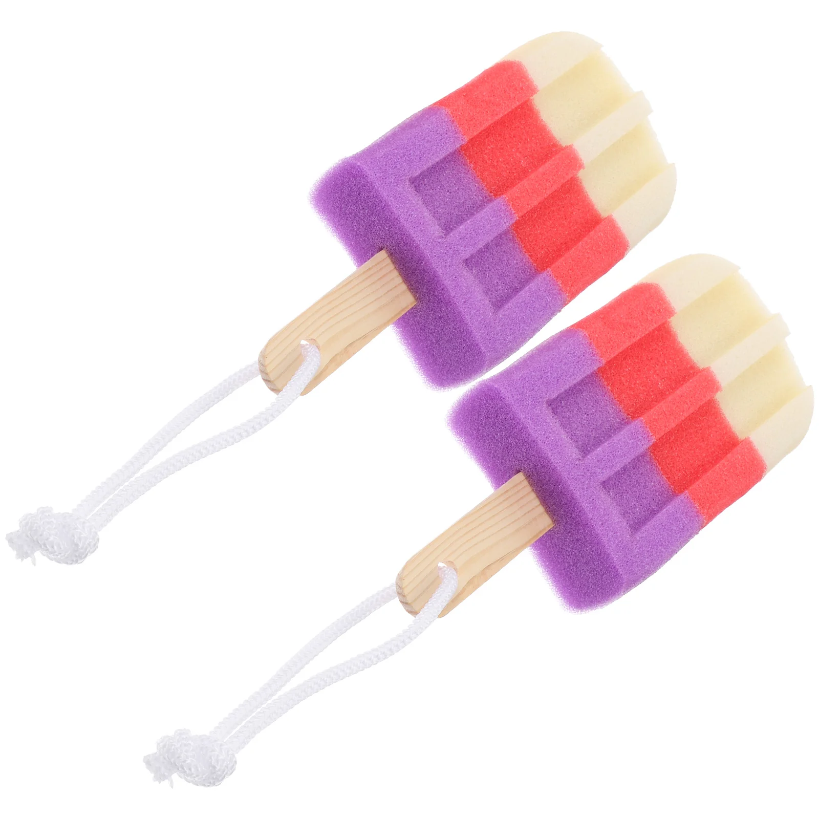 

Exfoliating Bath Sponge Ice Cream Shaped Body Shower Sponge Scrubber Brush Dead Skin Remover for Kids Adults Random Color