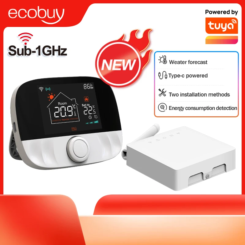 Tuya WiFi Thermostat Battery Powered Smart Home Temperature Controller For Gas Boiler Heating - View #12