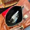 Floral Embroidered Makeup Bag Vacation Fabric Small Handbag Girls Travel Business trip Portable zipper storage bag 4