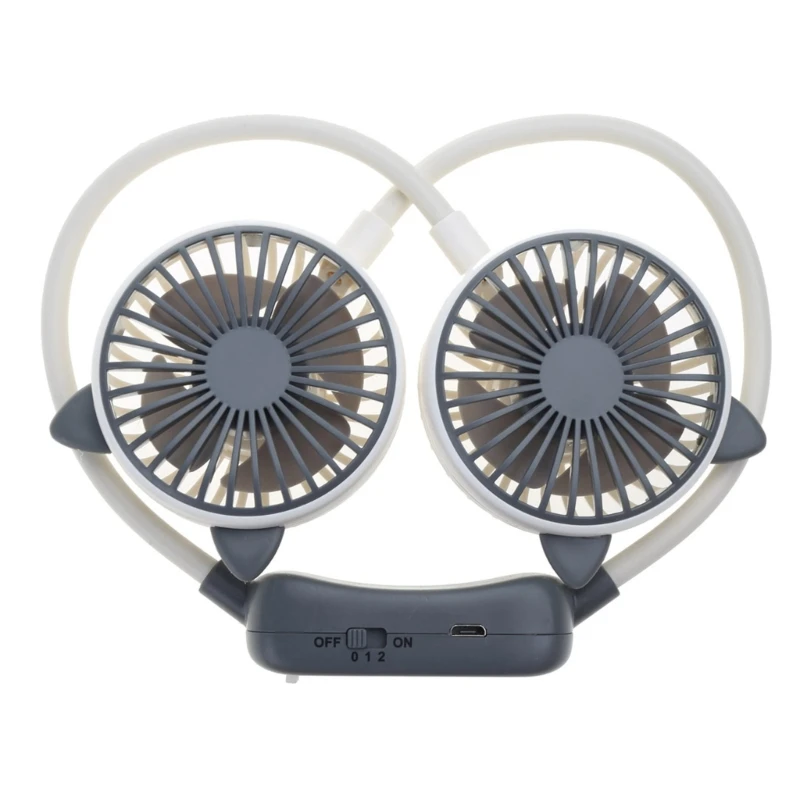 

20CC USB Portable Mini Hanging Neck Fan Mini Cooling Fans 2 Speeds USB Rechargeable Sports Cooling Fan For Outdoor Sports Travel