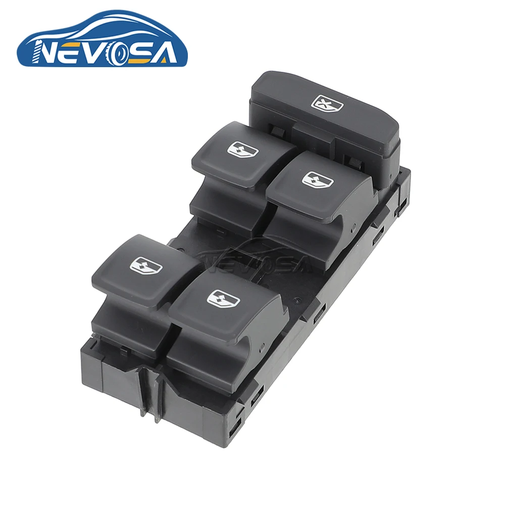 네포사 6V 1959857 A Skoda Fabia Rapid 2013 2015 드라이버 도어 마스터 창 제어 스위치 제어 버튼 5JB 959857 녹색불
