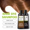 Hair Dyeing Shampoo 3-In-1 Deep Nourishing Hair Roots Repair Damage Hair Long Lasting Color Natural Organic Shampoo Hair Care 2