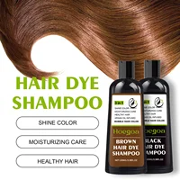Hair Dyeing Shampoo 3-In-1 Deep Nourishing Hair Roots Repair Damage Hair Long Lasting Color Natural Organic Shampoo Hair Care 2