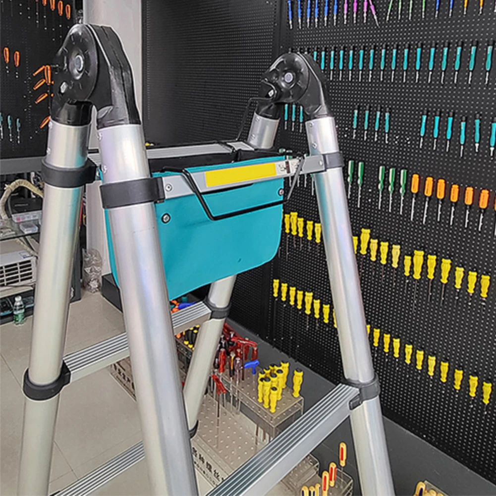 Telescoping Ladder Tool Bag Tool Hanging Bag with Side Pockets Oxford Cloth Herringbone Ladder Tool Storage Bag for Electrician 3