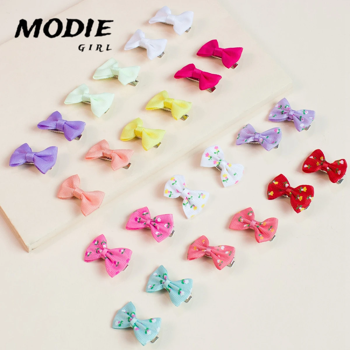 

MODIE GIRL 24PCS/set New Fashion Children'S Bow Hair Clip Women Baby Cute Popular Hair Accessories Headdress 1584