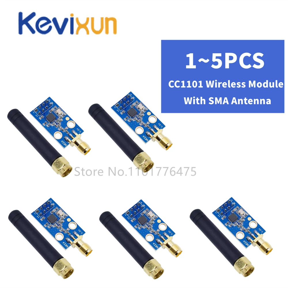 Modulo Wireless 1/3/5Pcs Cc1101 Con Modulo Ricetrasmettitore Wireless Antenna Sma Per Arduino 433Mhz