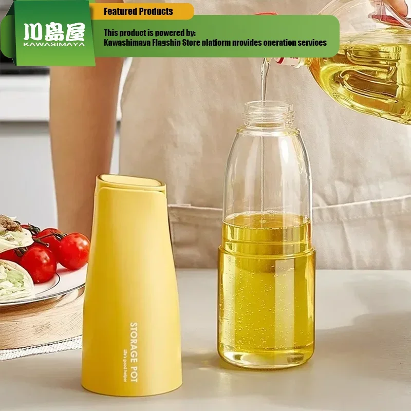 KAWASIMAYA Glass Oil Jug Automatic Opening And Closing Leak-Proof Oil Can Jug Kitchen Household Not Hanging Soy Sauce