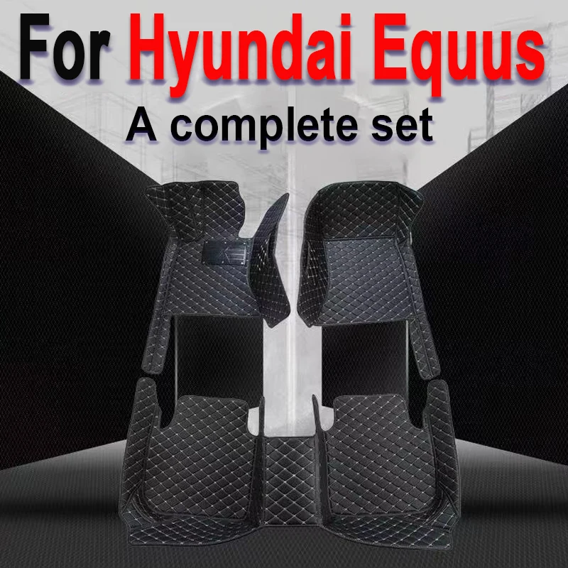 

Artificial Leather Custom Car Floor Mats for Hyundai Equus 5 Seat 2010-2017 Interior Details Car Accessories