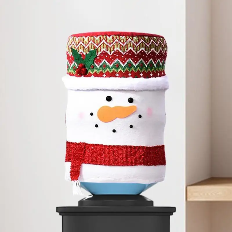 Water Jug Cover Christmas Water Bottle Dust Shield Stretchy Bucket Dust Defense Reusable Dispenser Sleeve