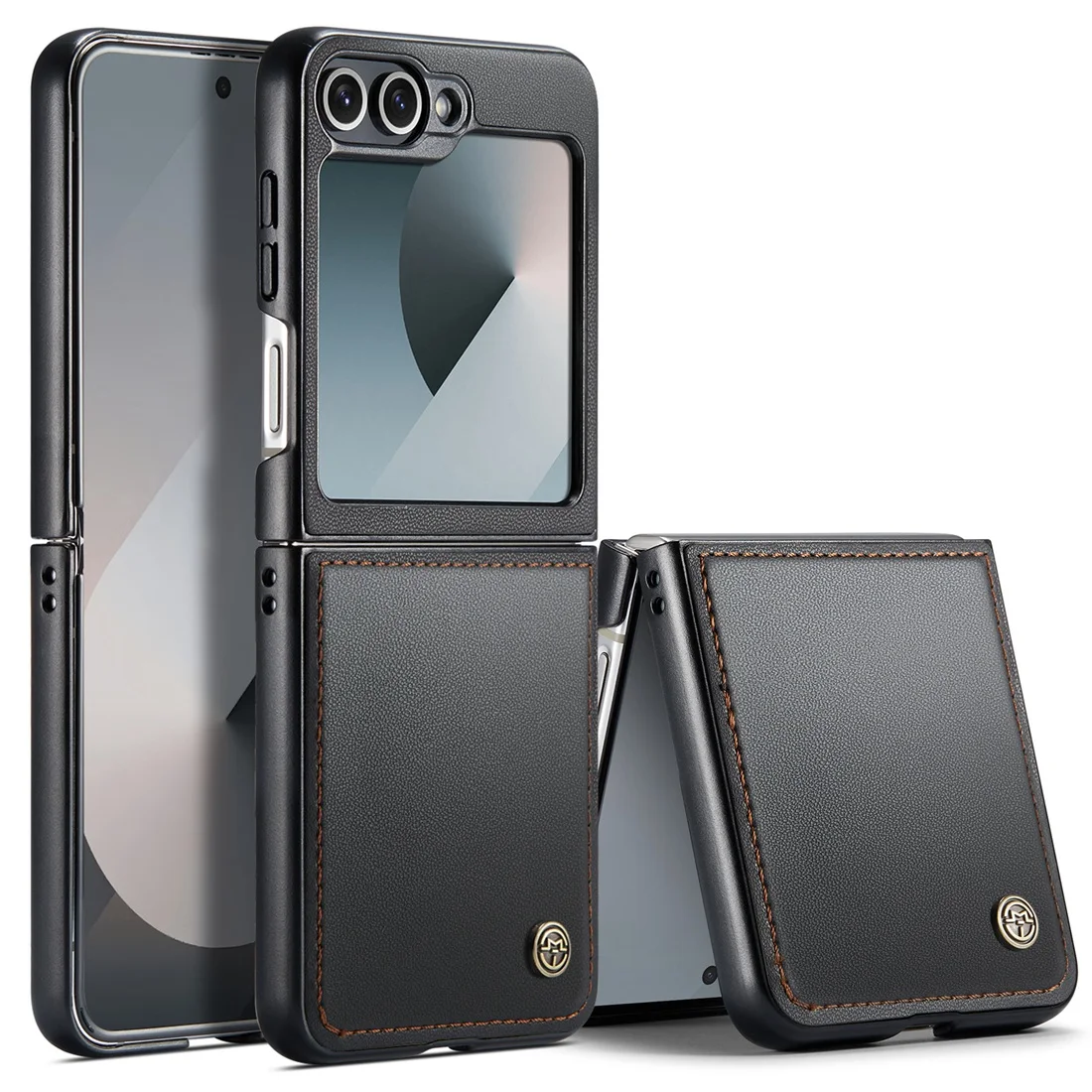 Ultra-Thin Leather Phone Case with Full Body Cover & Shockproof, Supports Wireless Charging