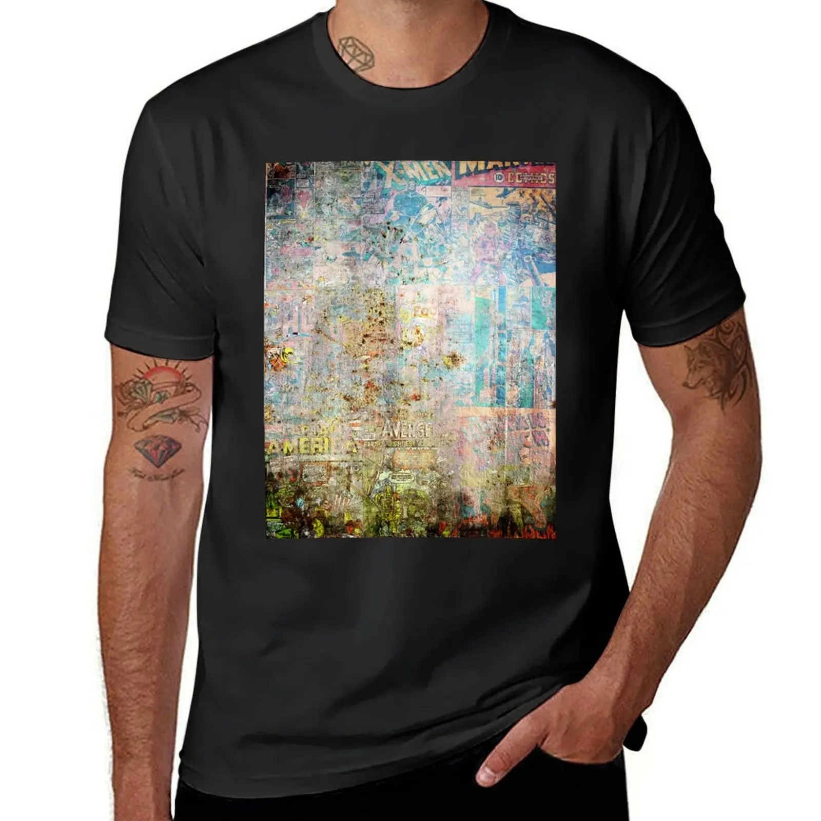 

Comic Grunge T-Shirt tees customizeds anime designer t shirt men